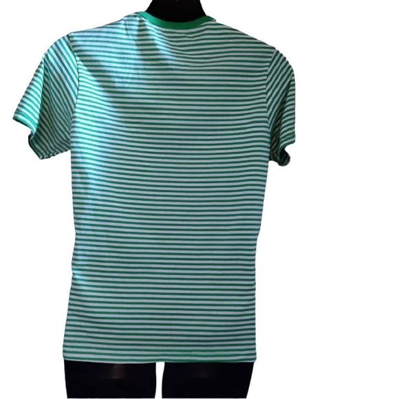 DENIM & FLOWER MEN'S RICKY SINGH Stirped Tee Shirt Large - Picture 2 of 4